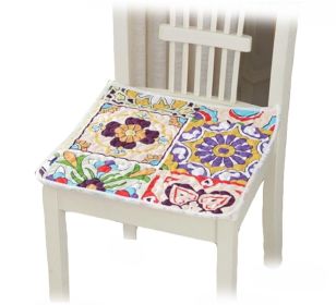 4Pcs Chair Pads With Ties Mix-color Follows Seat Cushions for Kitchen Dining Room Office